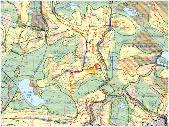 Fragment mapy hydrograficznej (przykład)