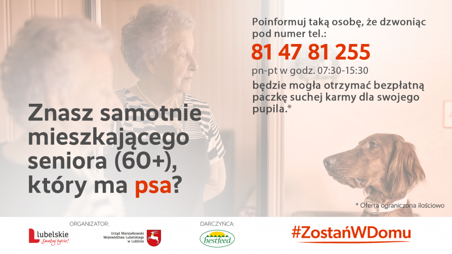 Akcja pomocowa dla seniorów (60+) posiadających psy