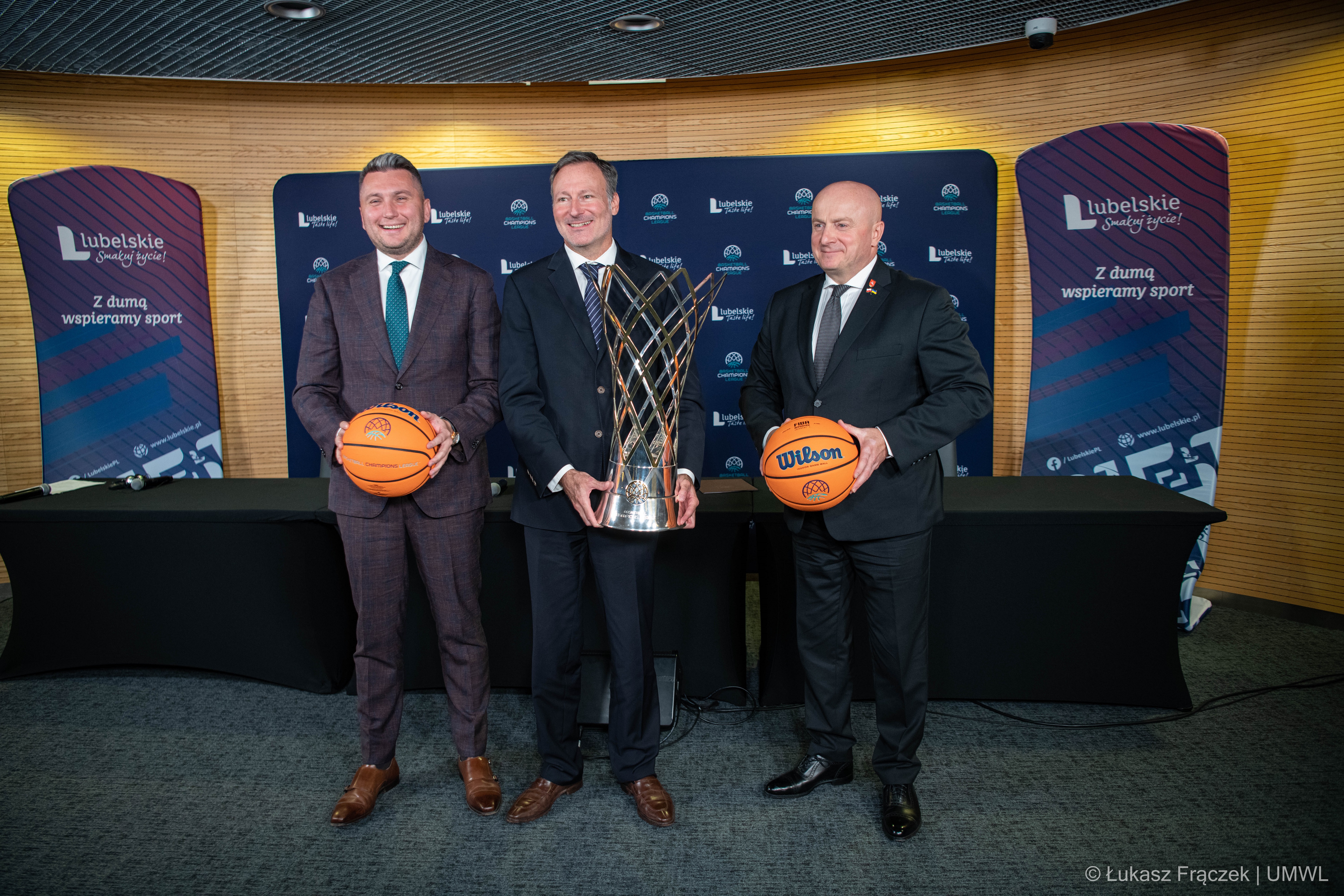 Promocja Lubelskiego podczas rozgrywek koszykarskiej Ligi Mistrzów