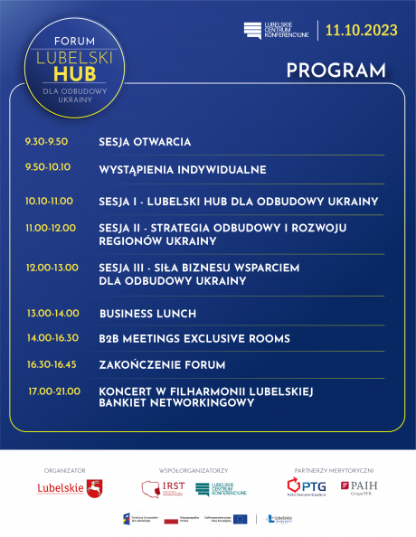 Program forum Lubelskie hub dla odbudowy Ukrainy
