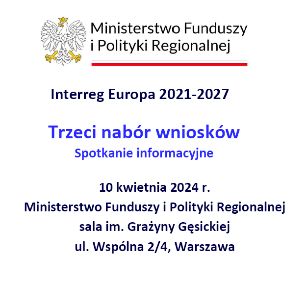 Spotkajmy się w Warszawie!: Interreg Europa 2021 – 2027