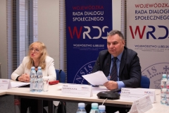 Marek Kołodziejczyk przewodniczący  WRDS wraz z wiceprzewodniczącą WRDS Mirosławą Gałan
