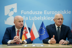 Marszałek Województwa Lubelskiego Jarosław Stawiarski i Prezydent Miasta Lublin Krzysztof Żuk