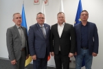 Wicemarszałek Zbigniew Wojciechowski w towarzystwie przedstawicieli delegacji z partnerskiego Obwodu Rówieńskiego