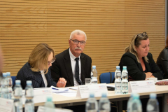 Goście od lewej: Pani Dyrektor Małgorzata Romanko, Starosta Zamojski Stanisław Grześko, Katarzyna Szlendak.