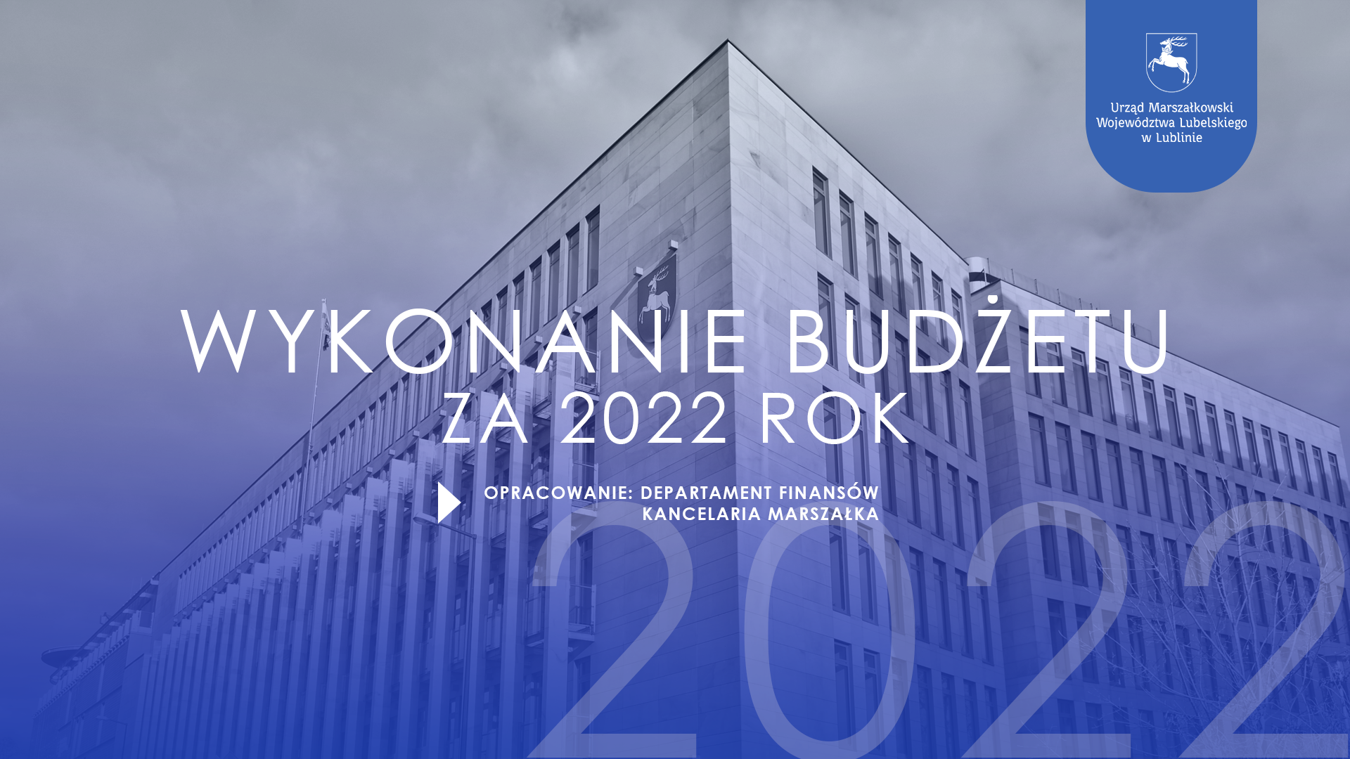 Grafika z napisem Wykonanie Budżetu za 2022 rok