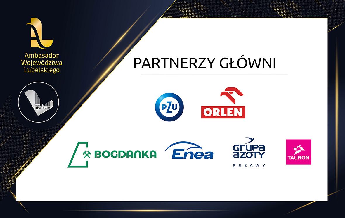 Logo partnerów głównych Ambasador Województwa Lubelskiego