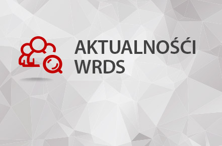 grafika przedstawia napis aktualności WRDS