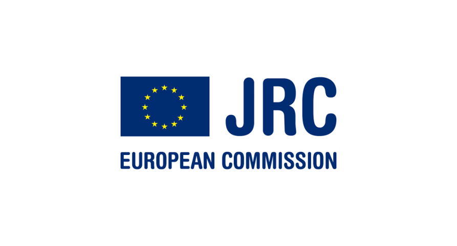 Logo JRC Eujropean Commission z flagą Unii Europejskiej