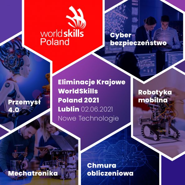 Grafika promująca Eliminacje Krajowe WordSkills Poland 2021 Lublin