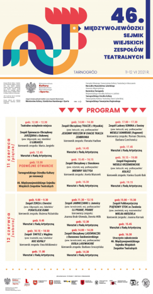 plakat z repertuarem sejmiku