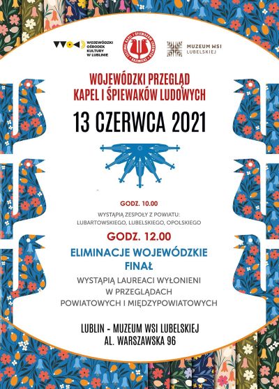 plakat Wojewódzkiego Przeglądu Kapel i Śpiewaków Ludowych
