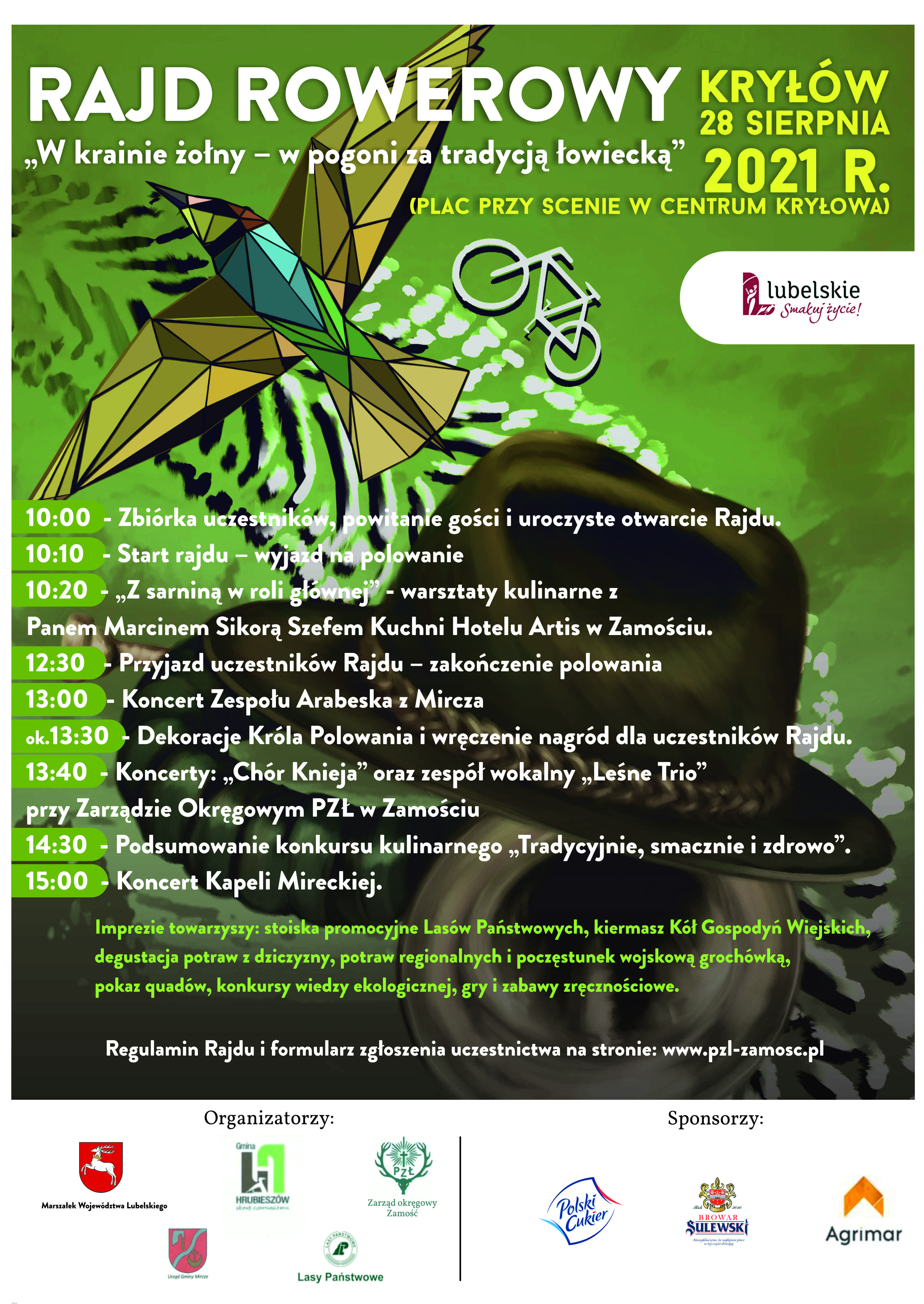 Plakat promujący rajd rowerowy w Kryłowie