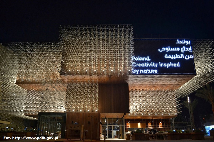 Zdjęcie ukazujące wygląda zewnetrznego budynku w którym będzie wystawiane EXPO