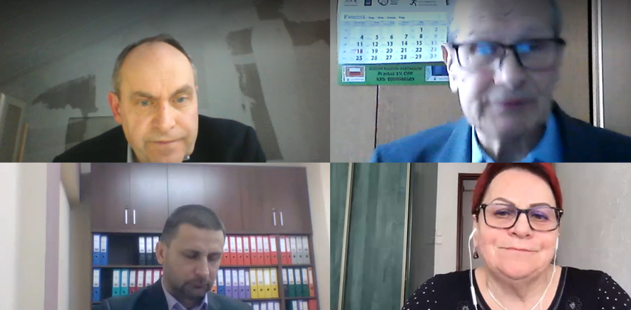 Członkowie Prezydium WRDS WL; obradują zdalnie podczas posiedzenia