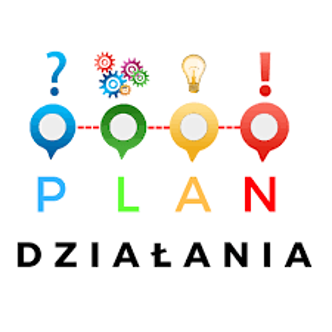 kolorowa grafika z napsiem Plan działania