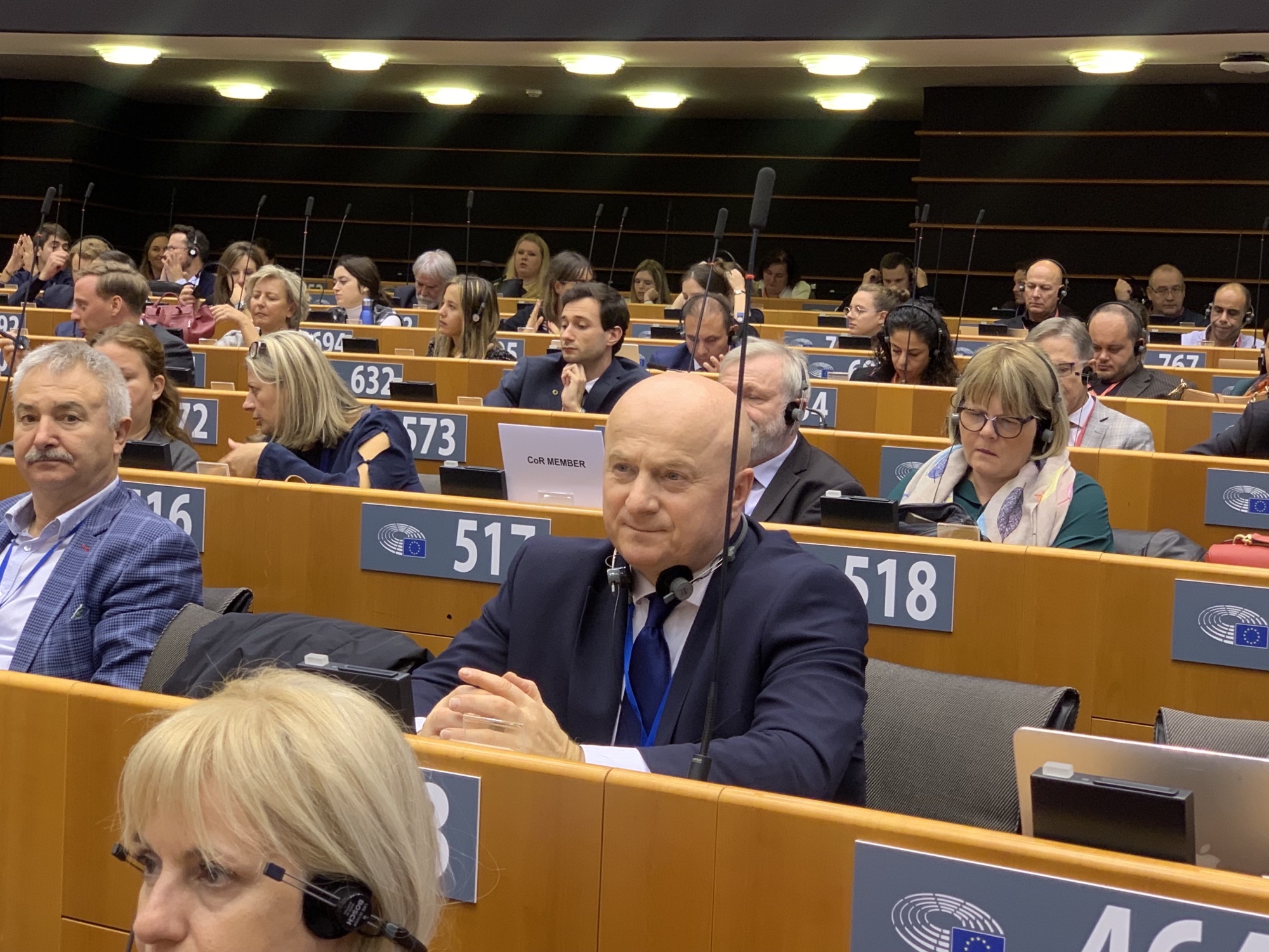 marszałek Stawiarski w Parlamencie Europejskim w Brukseli