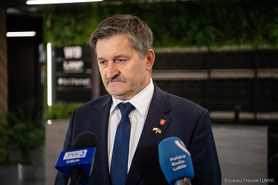 Członek Zarządu WL Zdzisław Szwed podczas wywiadu