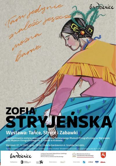 kolorowy rysunek dziewczyny w żółtej chuście