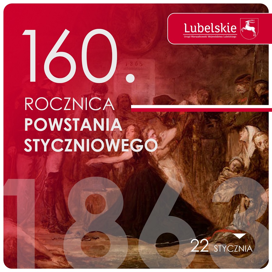 Grafika do wydarzenia 160. rocznicy Powstania Styczniowego