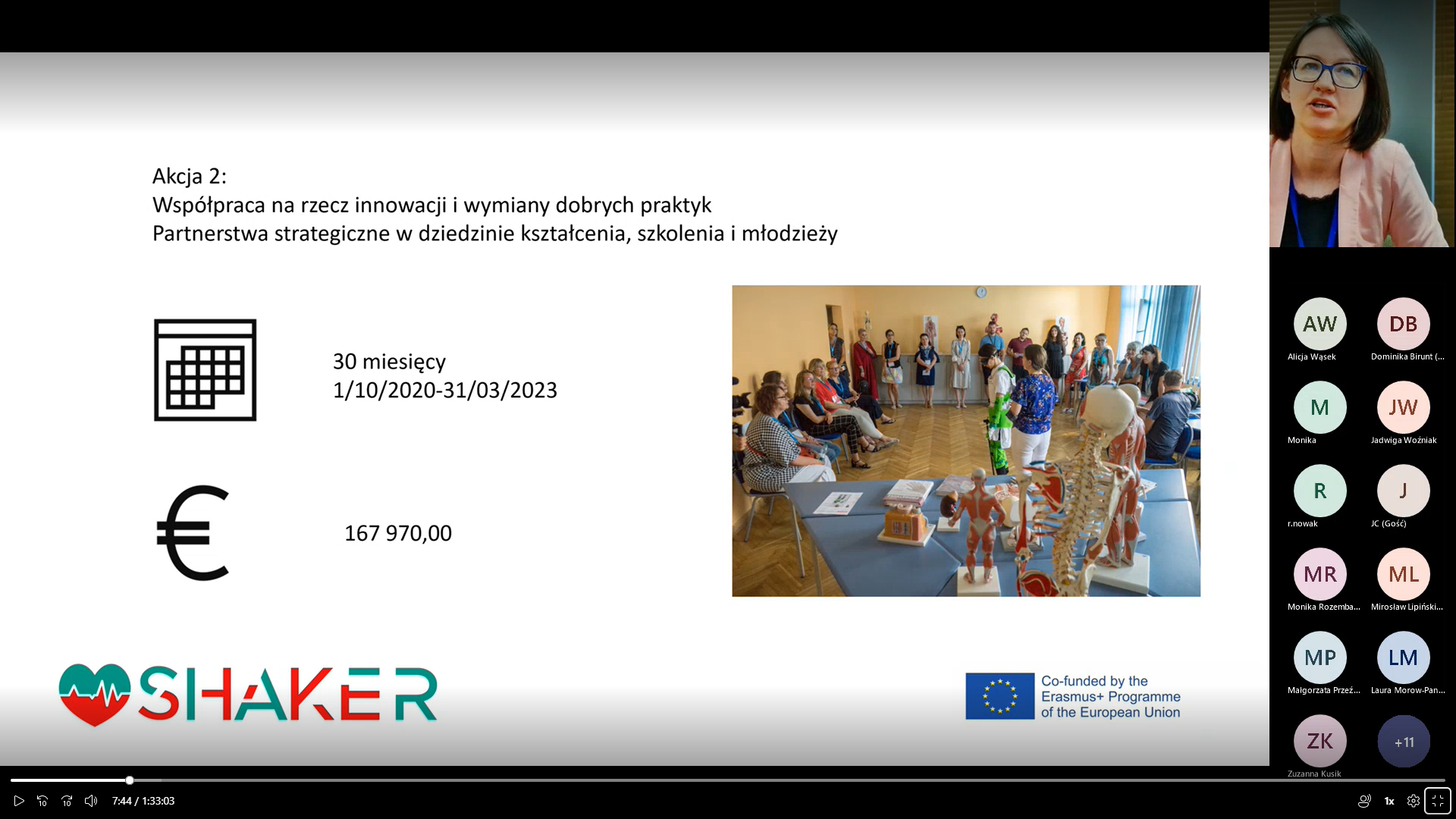 Spotkanie online promujące wyniki projektu SHAKER