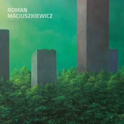 betonowe bloki otoczone zielenią