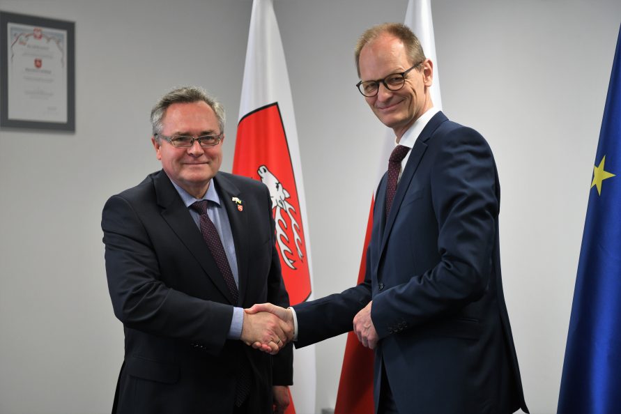 Wicemarszałek Województwa Lubelskiego Zbigniew Wojciechowski i Ambasador Niemiec Thomas Bagger