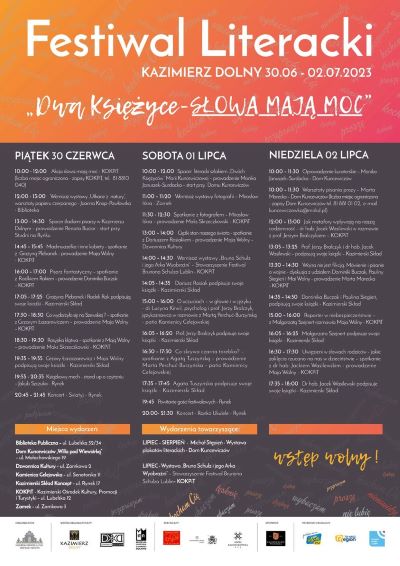 plakat festiwalu literackiego