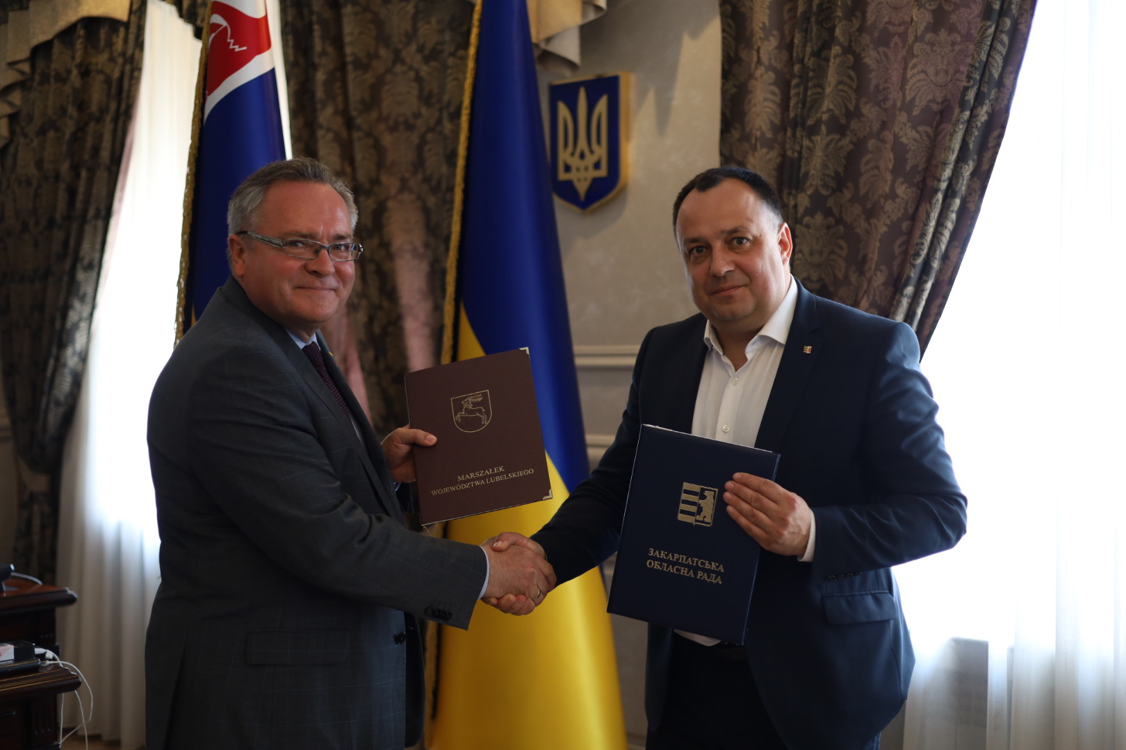 Zbigniew Wojciechowski z przedstawicielem obwodu zakarpackiego