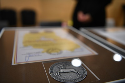 Widok na Medal Pamiątkowy Województwa Lubelskiego