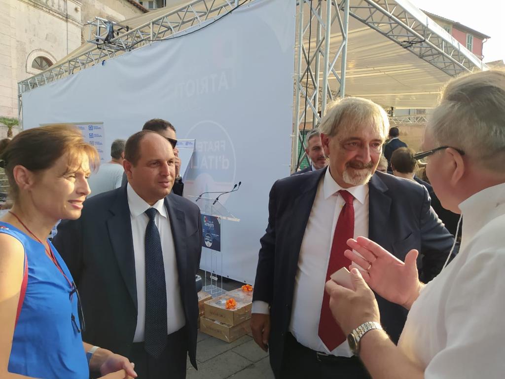 Włoscy dygnitarze podczas spotkania z wicemarszałkiem Wojciechowskim