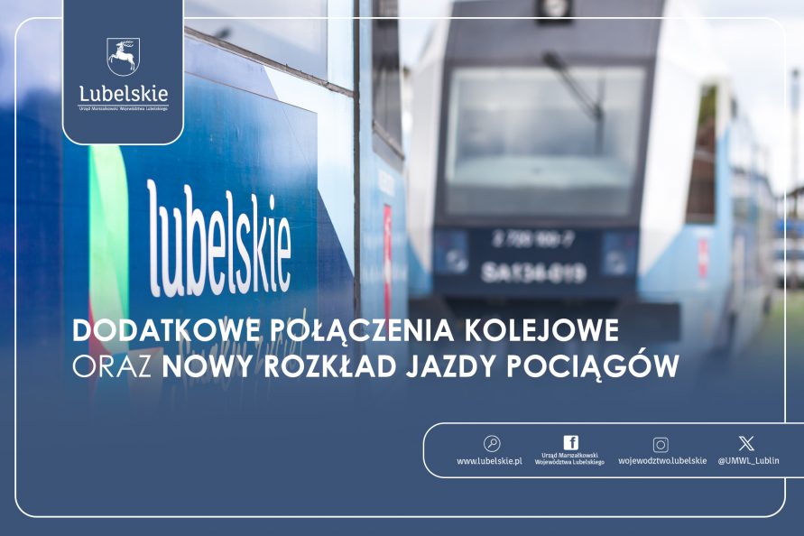 Pociąg i napis: dodatkowe połączenia kolejowe i nowy rozkład jazdy pociaagów