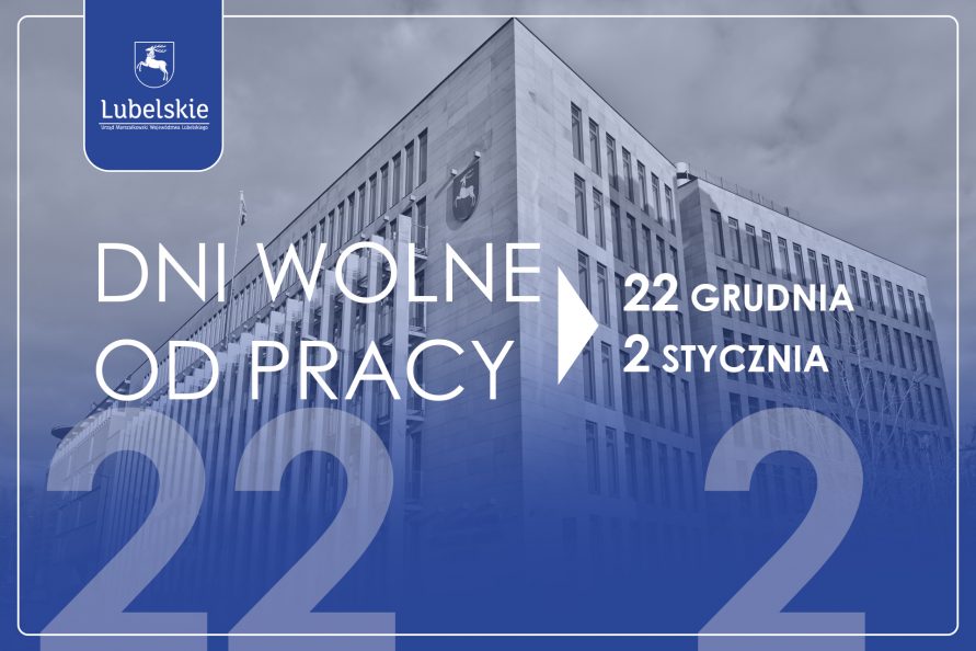 grafika z napisem dni wolne od pracy 22 grudnia 2 stycznia