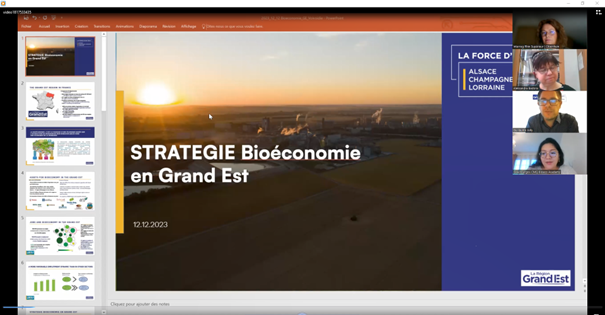 Prezentacja Pana Guillaume Jolly, zastępcy Dyrektora Departamentu Biogospdarki w Regionie Grand Est, na temat strategii biogospodarki