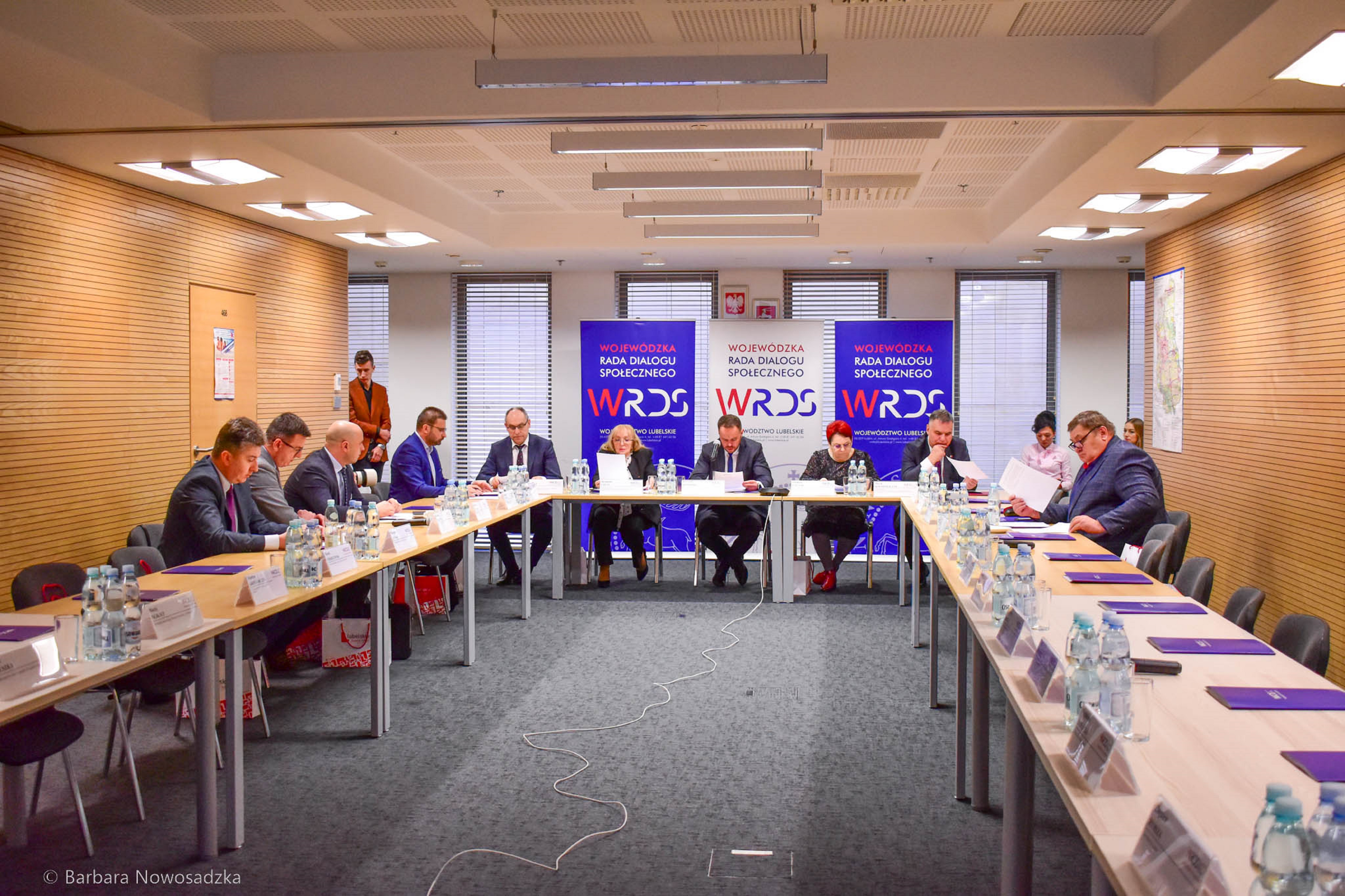 Członkowie posedzenia Prezydium obradujący podczas spotkania