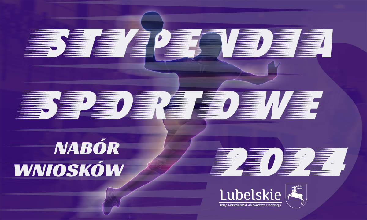 Napis Stypendia sportowe 2024 nabór wniosków