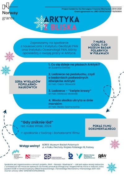 plakat wydarzenia arktyka zbliska