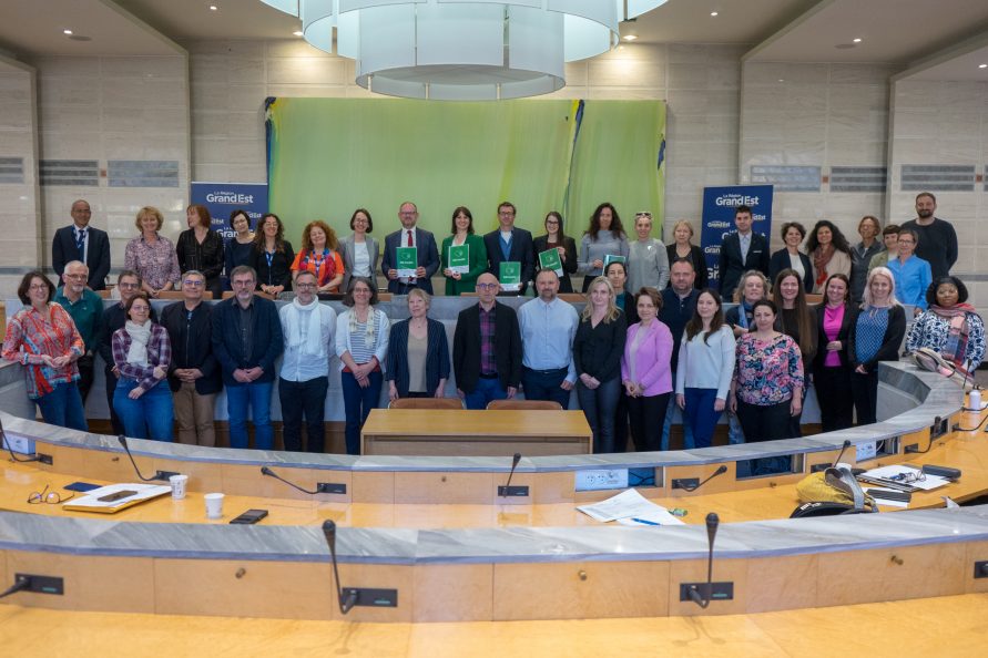 Uczestnicy Projektu ME-Health na sali posiedzeń władz regionalnych Regionu Grand Est w Chalons-en-Champagne