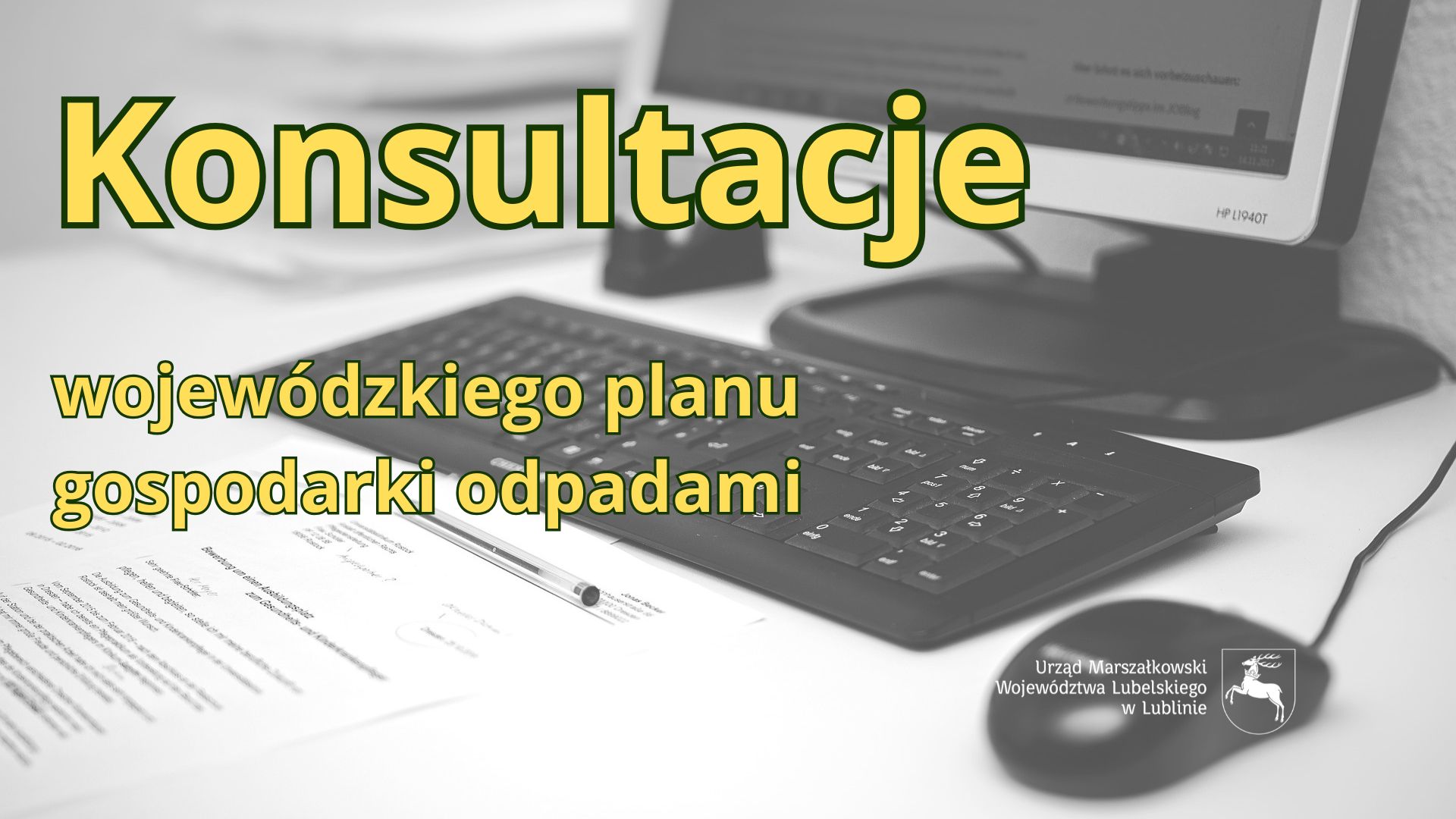Baner z informacją o konsultacjach