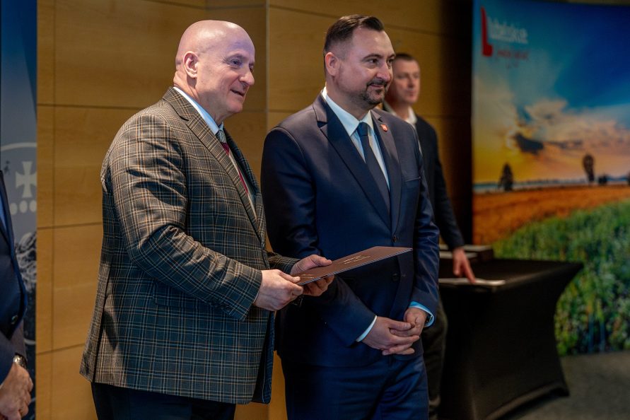 Marszałek Województwa Lubelskiego Jarosław Stawiarski wicemarszałek województwa lubelskiego Marek Wojciechowski