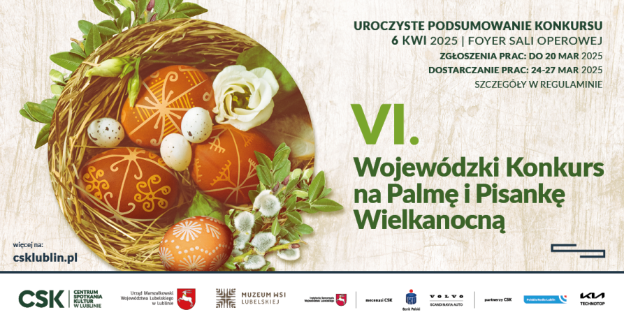 Grafika do VI Wojewódzkiego Konkursu na Palmę i Pisankę Wielkanocną