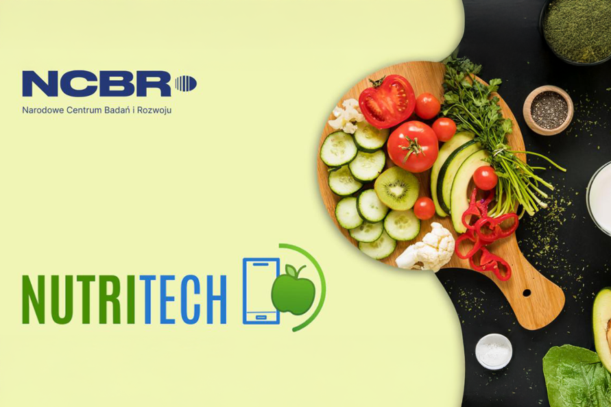 obrazek przedstawia grafikę konkursu na którym jest logo NCBR nazwa konkursu oraz grafika przedstawiająca paletę owoców i warzyw