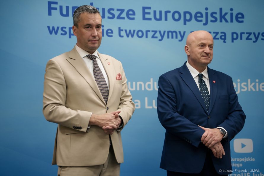Członek Zarządu Marcin Szewczak i Marszałek WL Jarosław Stawiarski