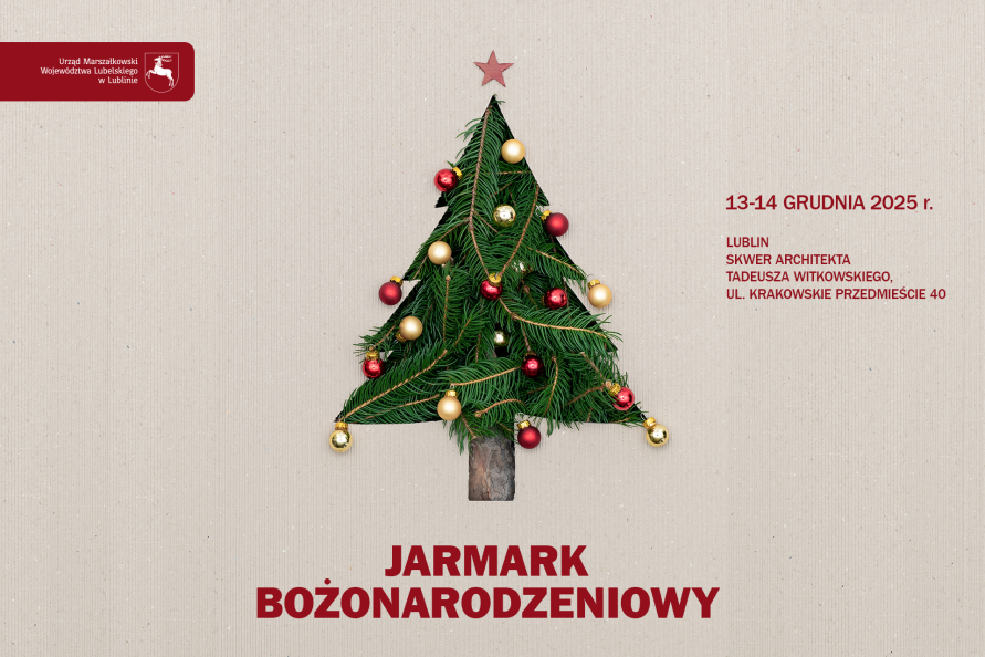 Grafika do Jarmark Bożonarodzeniowy na Skwerze architekta Tadeusza Witkowskiego w Lublinie