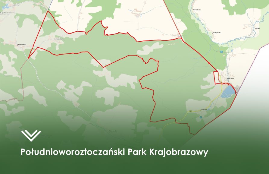 Zarys granicy Południoworoztoczańskiego Parku Krajobrazowego